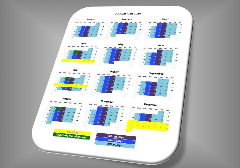 Time is Money. Make your time more valuable with this annual planning tool.